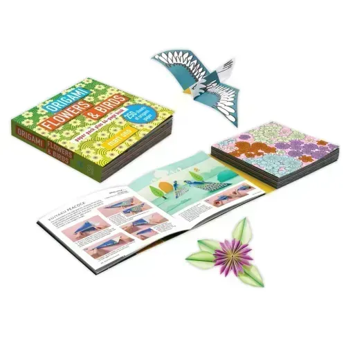Origami Flowers and Birds: Paper Pack Plus 64-Page Book