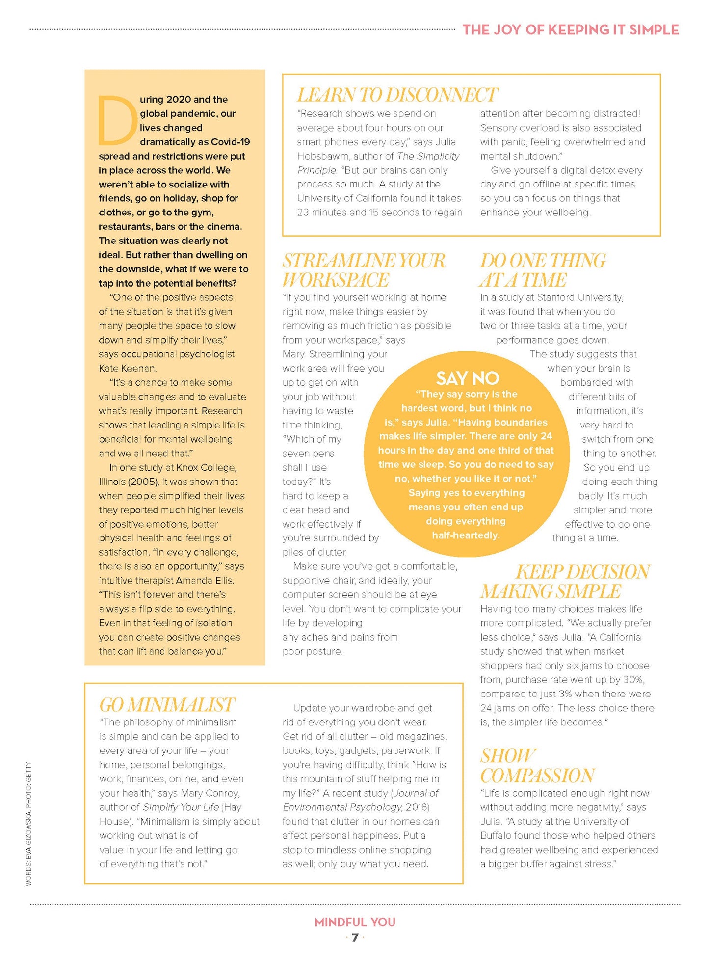 Mindful You - Take A Mindful Moment:  Disconnect, De-Stress, Yoga, Calm, Pandemic, Mindful Eating, Minimalist Lifestyle, Brain Fog, Nature, Organize, Workspace Wellbeing, Routine & Conquer Deadlines!
