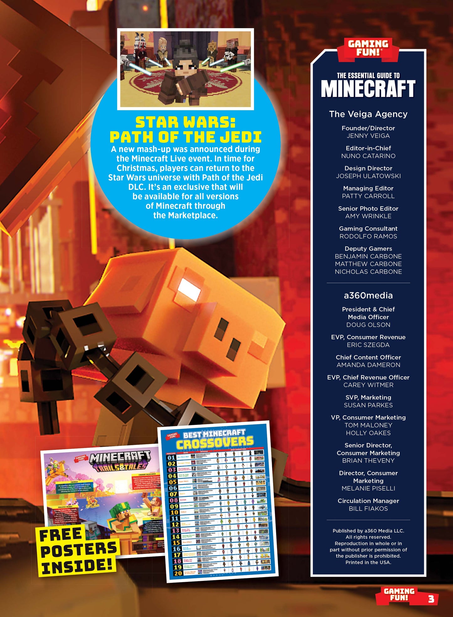 Minecraft - Essential Guide: Expert Tips & Tricks, Update 1.21, Block Building, Disney Adventure, Star Wars: Path Of The Jedi, Teenage Mutant Ninja Turtles, Legends, Dungeons, Mob, Free Maps & Poster!