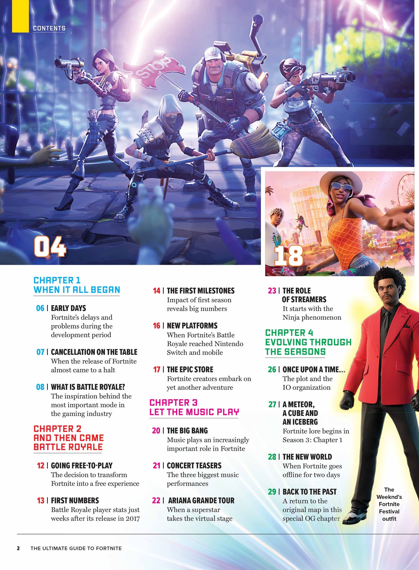 Fortnite - Ultimate Guide: Early Days, Cancellation, Battle Royale, Free-To-Play, Store, Ariana Grande Tour, Streamers, Crossovers, Mobile Feud, Legal Disputes, Streaming, Metaverse & 100 Skins Poster
