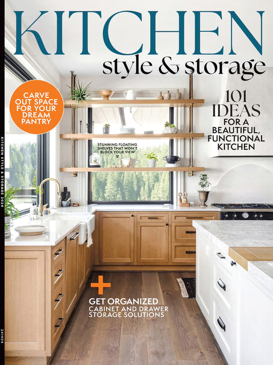 Kitchen Style & Storage - 101 Ideas, Get Organized, Cabinet & Drawer Solutions, Declutter, Carve Out Pantry Space, Floating Shelves, Style Points, Farmhouse, Traditional, Modern, Industrial & More!