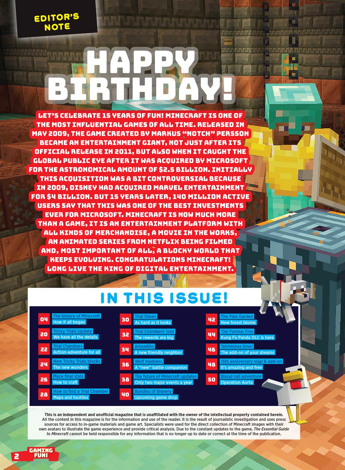 Minecraft - 15 Year Anniversary: History, Tricky Trials Update, How To Find A Trial Chamber, Bundles Of Bravery, The Furious Five Kung Fu Panda DLC, Netflix Animated Series, Free Posters & More!