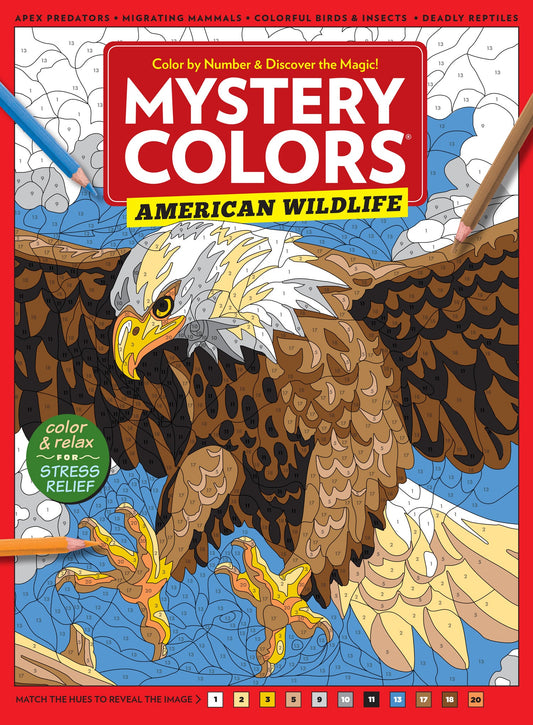 Mystery Colors - American Wildlife: 50+ Hidden Images To Color, Color By Number Coloring Book, From Landscapes To Landmarks, Relax, Destress, Nurture Your Creative Side & More!