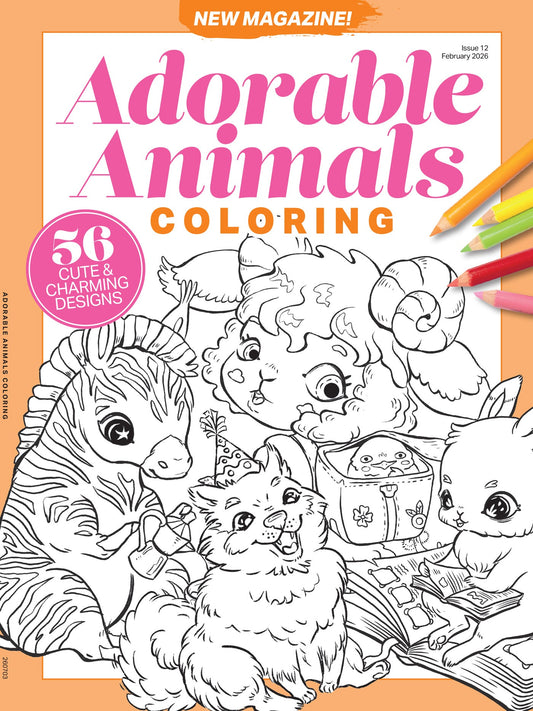 Adorable Animals - Coloring Book: 56 Cute & Charming Designs For All Ages, Reduce Stress & Spark Creativity, A Mindfulness Coloring Book For Art Lovers & More!