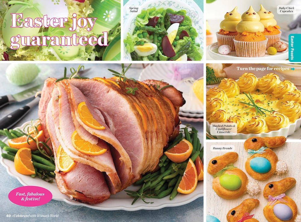 Celebrate with Woman's World - Easter Joy & Spring Celebrations 2026: 100+ Recipes For Cocktails, Cookies, Cakes, Cupcakes, Snacks, Festive Brunch & Dinner Ideas, Party Tips & More!