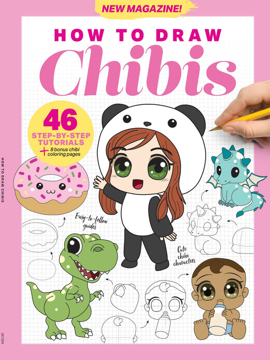Chibis - How To Draw: 46 Step-By-Step Tutorials, 8 Bonus Chibi Coloring Pages, Easy To Follow Guides, Cute Chibi Characters & More!