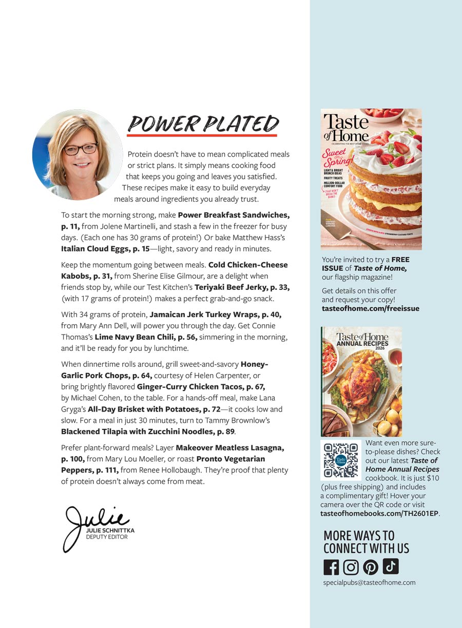 Taste of Home - Everyday Protein: 102 Easy Ways To Fuel Your Day, All New Hearty Entrees, Quick Breakfasts, Smart Snacks, Including Grilled Chicken-Avocado Bowl & More!