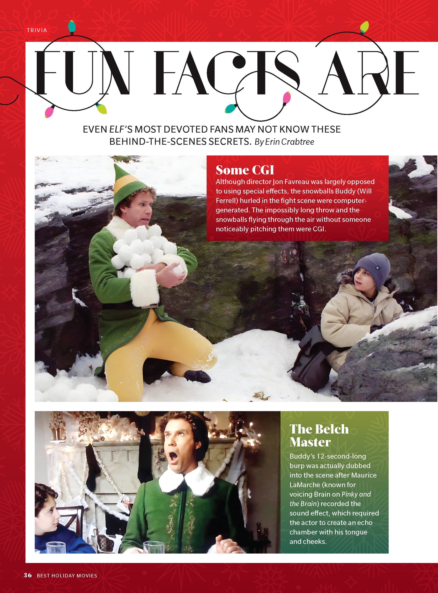 Elf + The Best Holiday Movies - Complete Fan Guide: Buddy The Elf, 20th Anniversary, Will Ferrell, Classics, Love Actually, Rudolph, Home Alone, White Christmas, Charlie Brown & Miracle On 34th Street