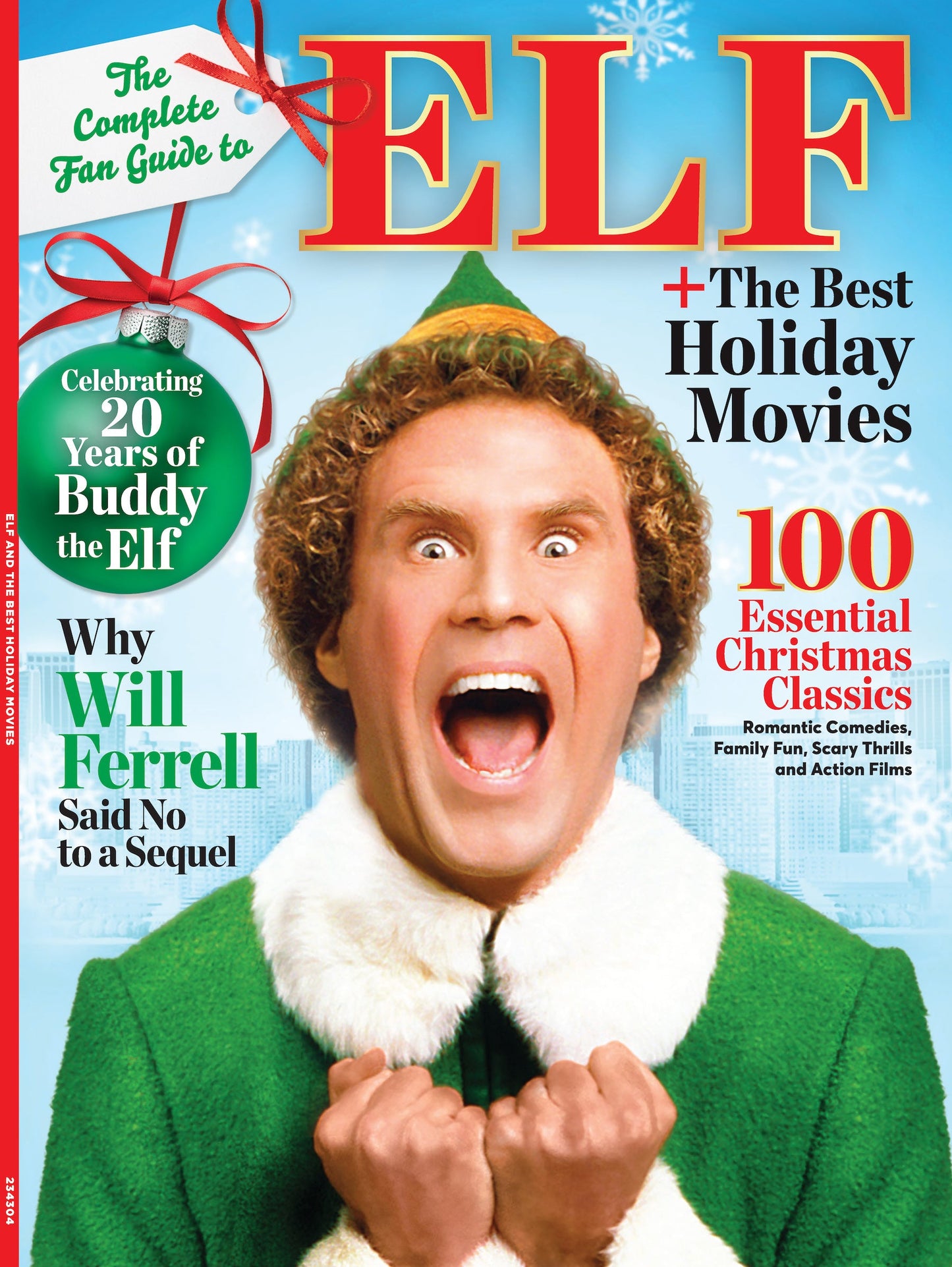 Elf + The Best Holiday Movies - Complete Fan Guide: Buddy The Elf, 20th Anniversary, Will Ferrell, Classics, Love Actually, Rudolph, Home Alone, White Christmas, Charlie Brown & Miracle On 34th Street