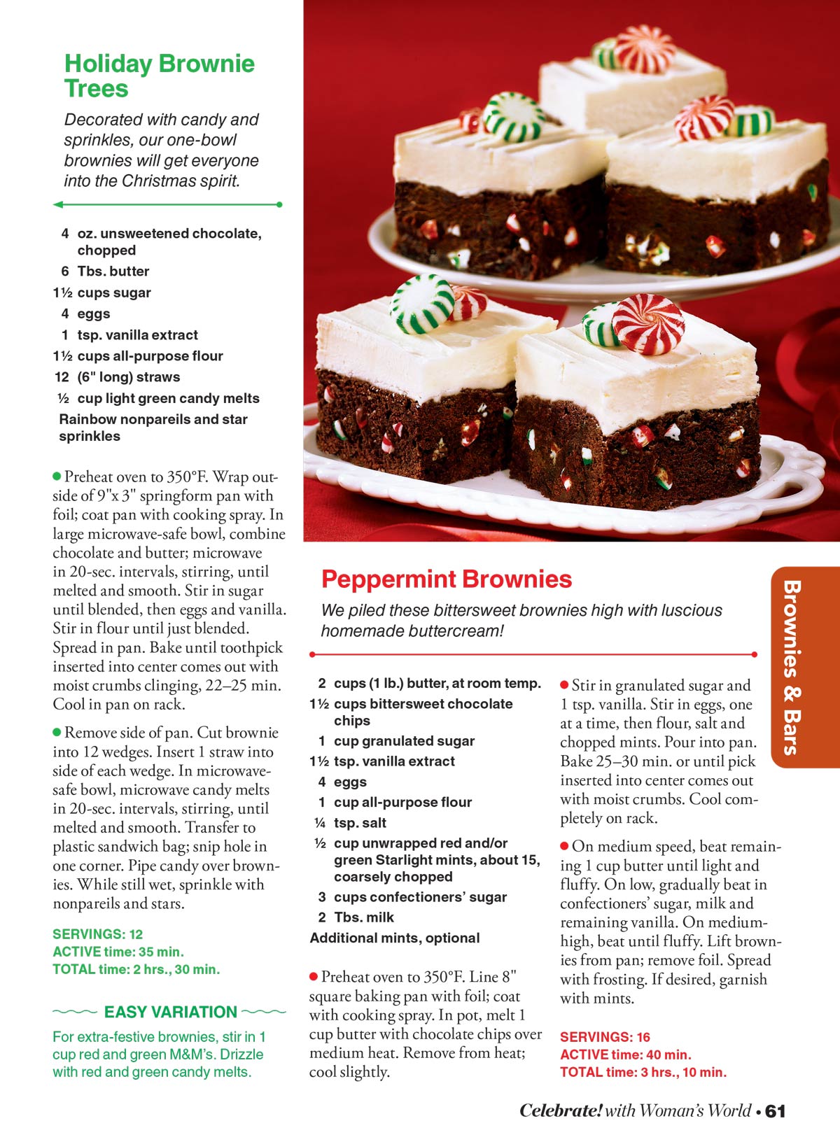Celebrate With Woman's World - Holiday Treats & More: 98 Recipes, Cookies, Cakes, Cupcakes, Pies, Tarts, Brownies, Bars, Brunch, Festive Dinner, Candies, Clever Designs, Holiday Gift Guide & More!