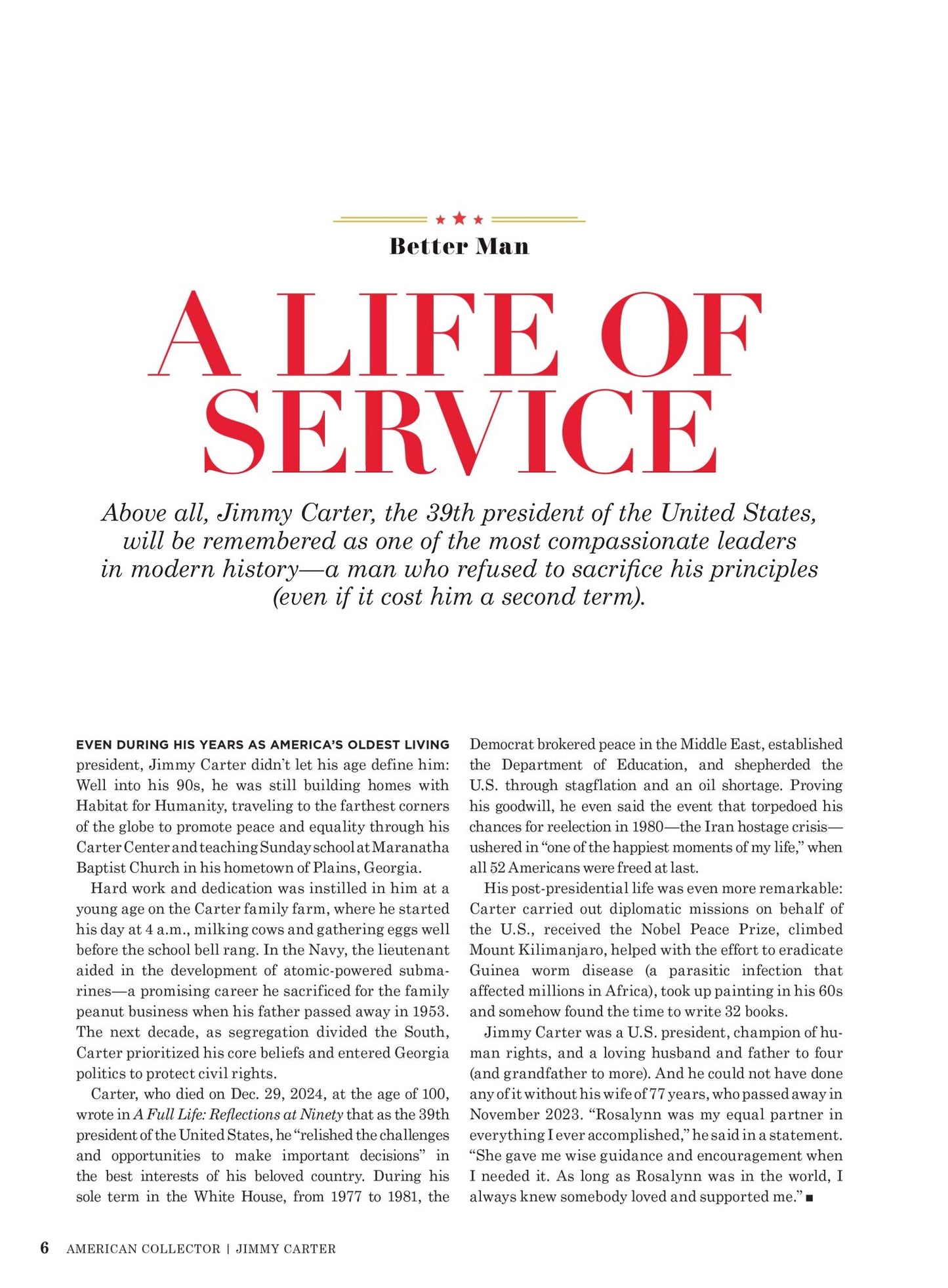 TIME Special Edition - Jimmy Carter Tribute