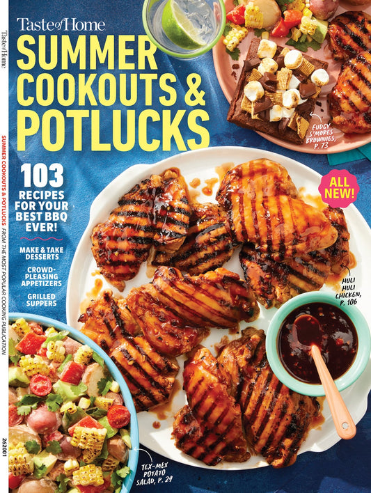Taste of Home - Summer Cookouts & Potlucks: 103 Recipes For Your Best BBQ Ever, Make & Take Desserts, Crowd-Pleasing Appetizers, Grilled Suppers Including Chicken, Potato Salad, Brownies & More!