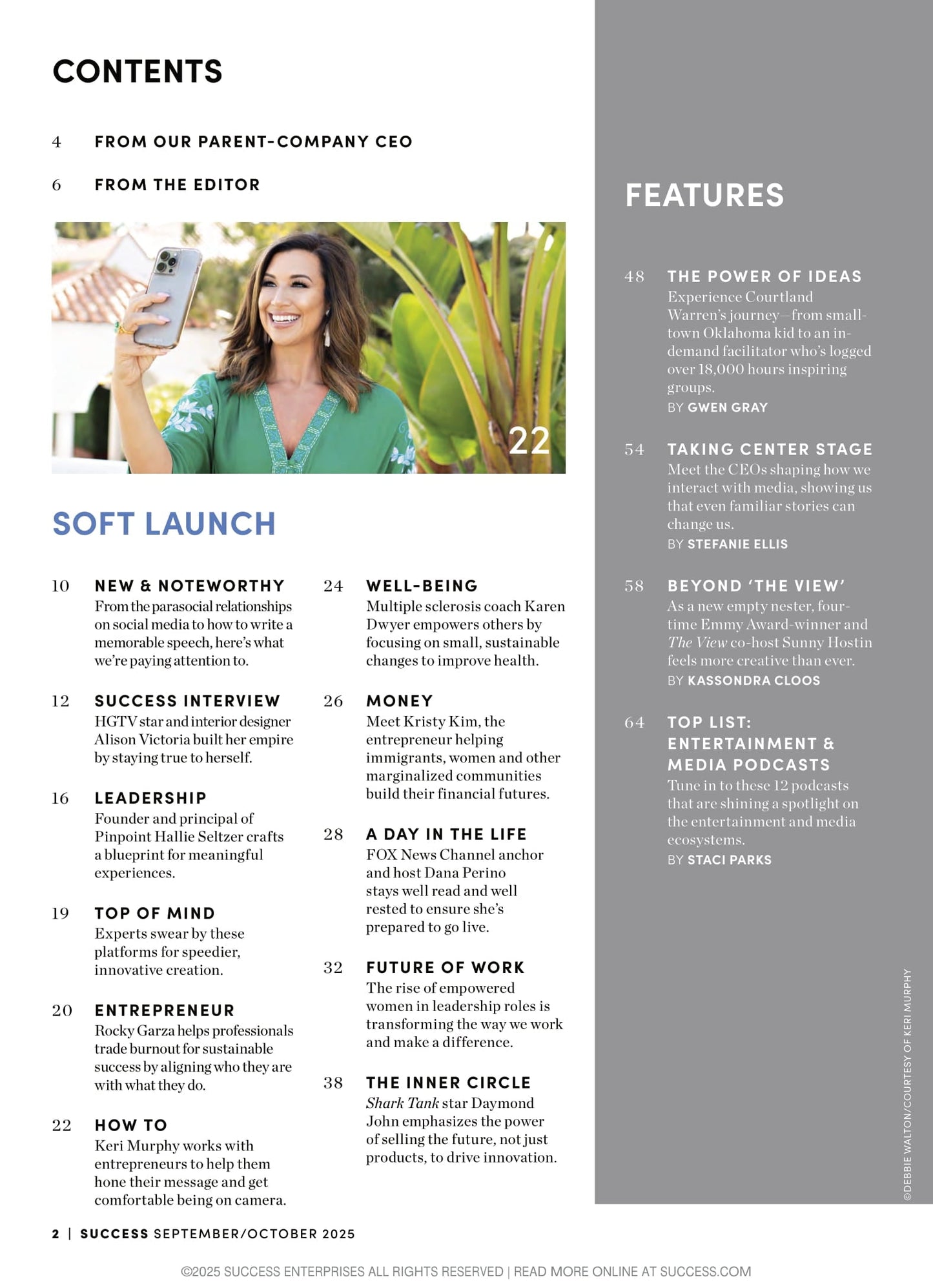 SUCCESS Magazine - September & October 2025: Maria Menounos' Wellness Movement, Alison Victoria's Beauty Brand Collab, Sunny Hostin's Next Chapter, Shark Tank’s Daymond John's  Insights & More!
