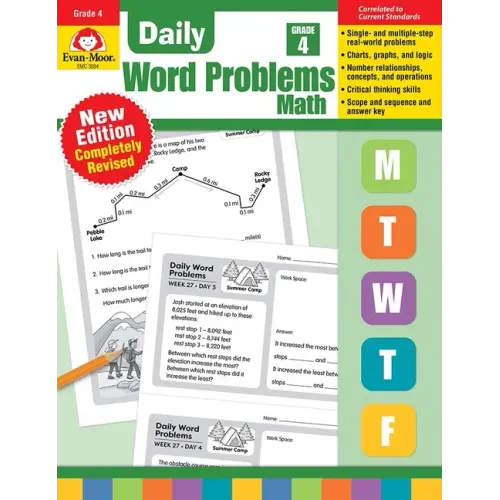 Daily Word Problems Math, Grade 4 Teacher Edition
