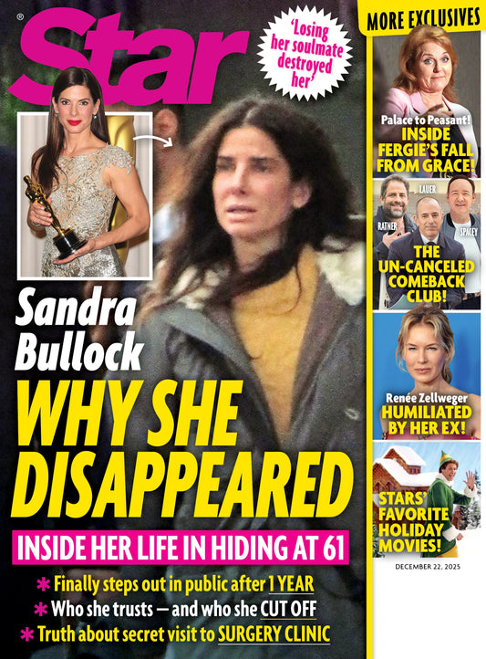 Star - 12.22.25: Why Sandra Bullock Left The Spotlight At 61, Fergie’s Shocking Fall From Grace, The Un-Canceled Comeback Club, Renee Zellweger Humiliated By Her Ex, Stars' Favorite Holiday Movies & More!