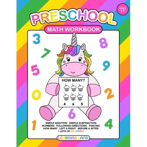 Preschool Math Workbook: For Toddlers Ages 2-4: Beginner Math Preschool Learning Book with Number Tracing, Simple addition and subtraction. Fun