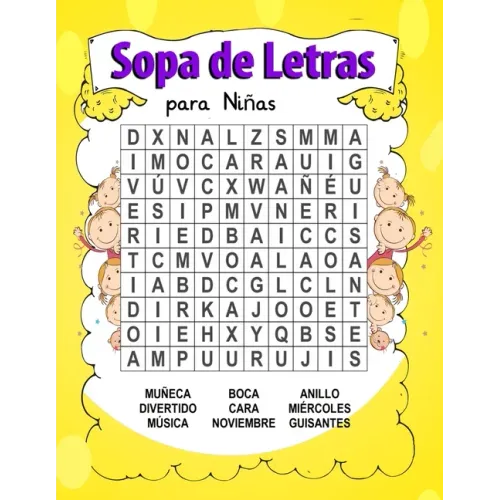 Sopa de Letras para Niñas: 6-8 años Juego didácticos, Entrena la Memoria y la Lógica - Diversión para las vacaciones