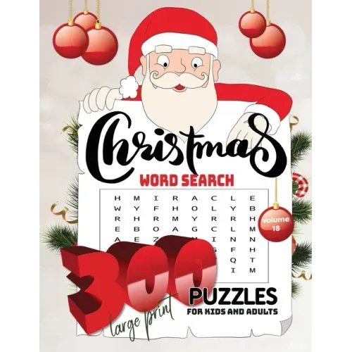 christmas word search 300 puzzles for kids and adults large print Volume18: Holiday Puzzle Book with Answers Large Print 192 pages, beautiful- time- c