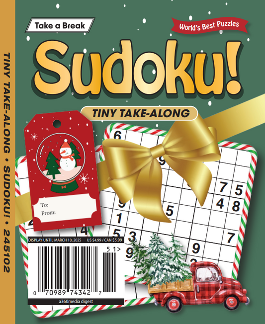 Take a Break - Sudoku: Tiny Take-Along, World's Best Puzzles Christmas, Unwind, Unplug, Have Fun, Recharge & Solve!