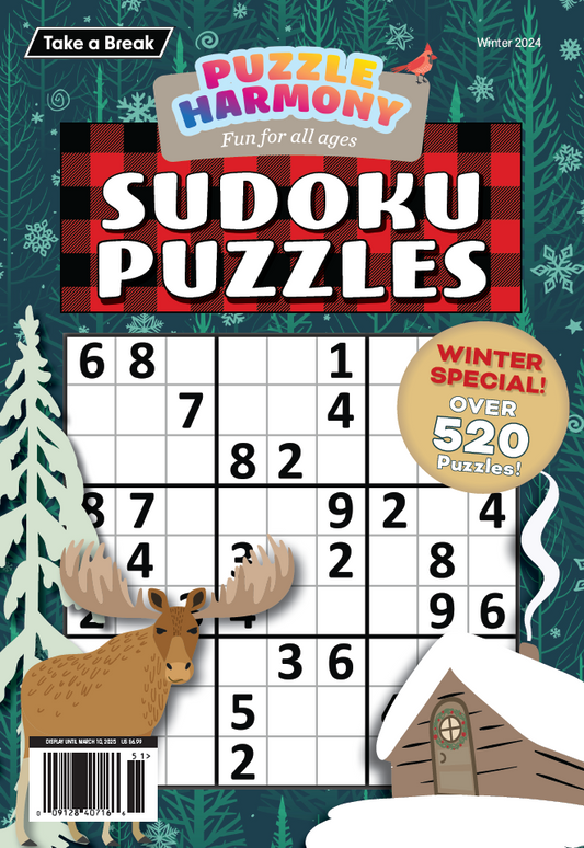 Puzzle Harmony - Sudoku Winter Special: 520+ Puzzles, Holiday Themed Full-Sized Book, All Ages, Sharpen Your Mind, Brain Challenges, Relax, Unwind, Unplug, Recharge, De-Stress, Sit Back & Solve!