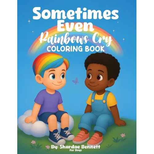 Sometimes Even Rainbows Cry Coloring Book for Boys