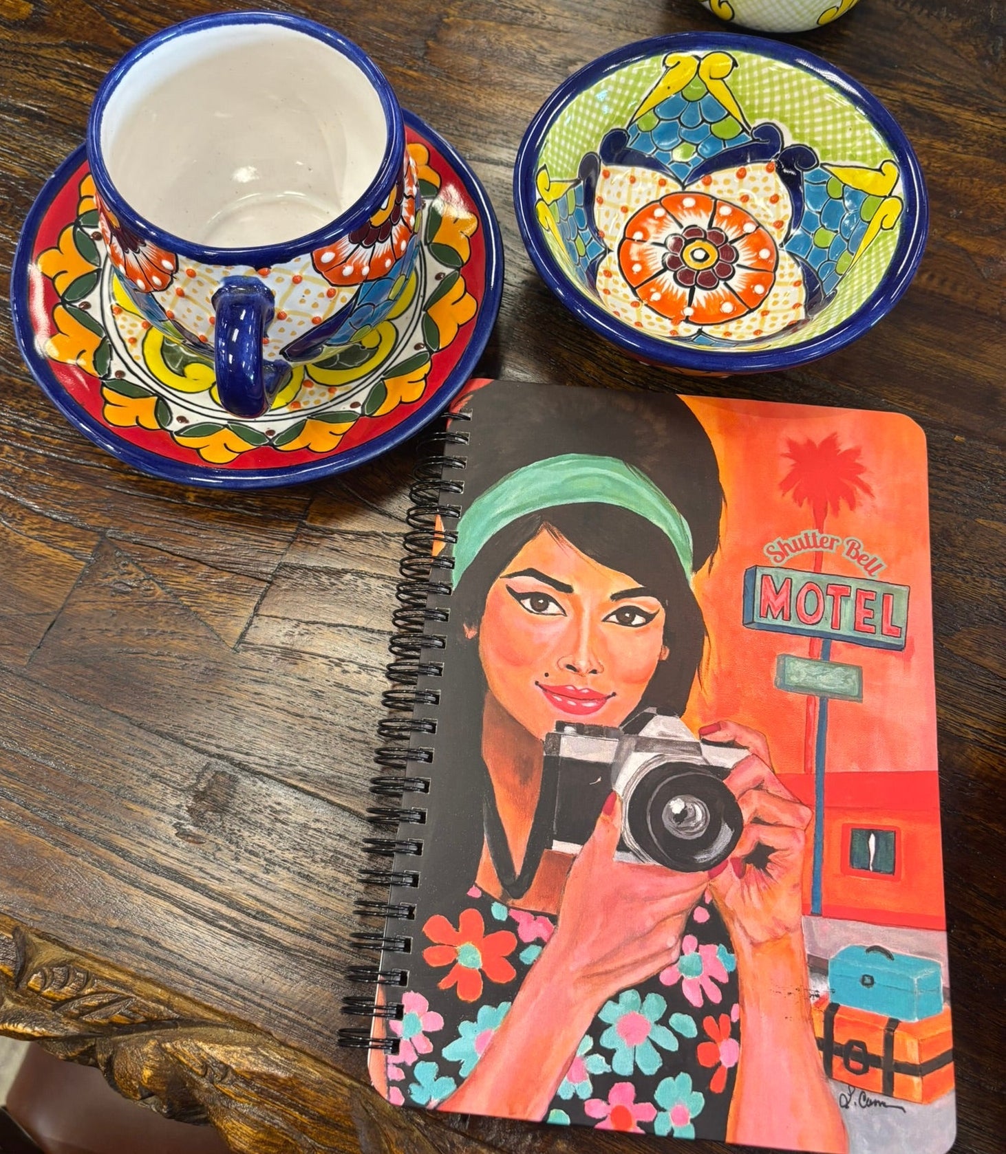 Shutter Bell Lined Hardcover Retro Journal for Women - Photography Inspired Notebook