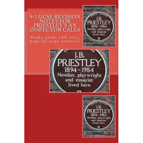 9-1 GCSE REVISION NOTES for PRIESTLEY'S AN INSPECTOR CALLS: Study guide (All acts, page-by-page analysis)