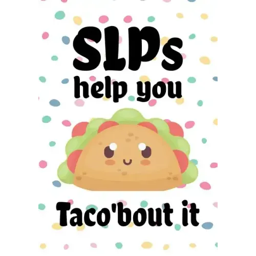 SLPs help you taco'bout it: Perfect Teacher Thank You, retirement, Gratitude, Speech Therapist Notebook, SLP Gifts, Floral SLP Gift For Notes, fun