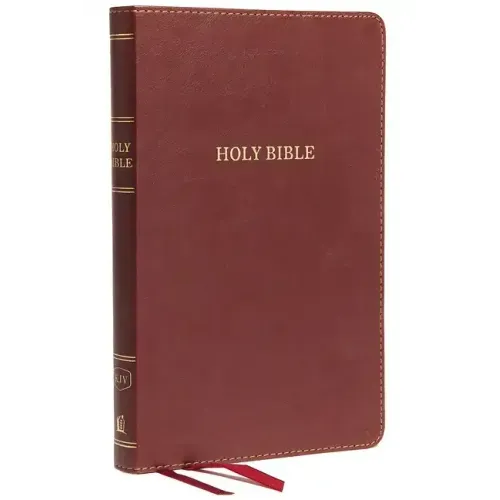 KJV, Thinline Bible, Standard Print, Imitation Leather, Burgundy, Indexed, Red Letter Edition