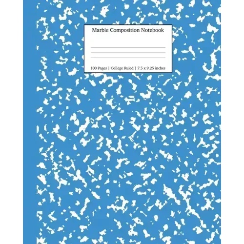 Marble Composition Notebook College Ruled: Blue Marble Notebooks, School Supplies, Notebooks for School