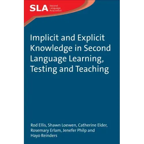 Implicit and Explicit Knowledge in Second Language Learning, Testing and Teaching