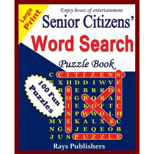 Senior Citizens' word search puzzle book
