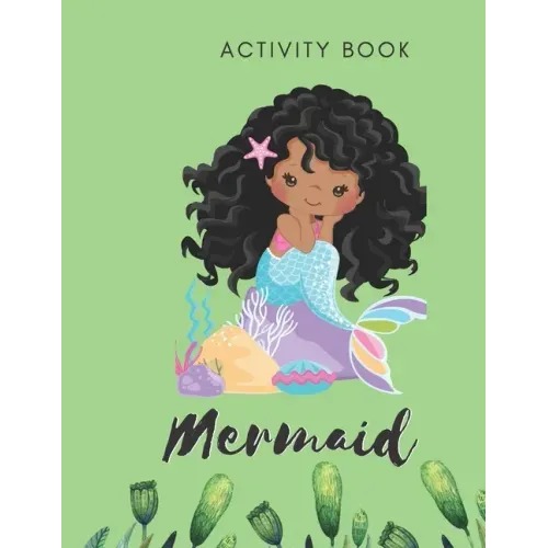 Mermaid Activity Book: Tracing Puzzles - 30 Pages - Paperback - Made In USA - Size 8.5 x 11 for Girls 4-6