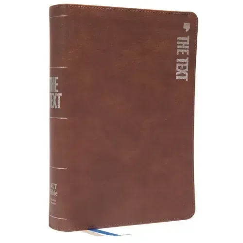 The Text Bible: Uncover the Message Between God, Humanity, and You (Net, Brown Leathersoft, Comfort Print)