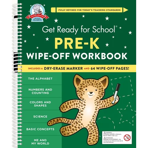 Get Ready for School: Pre-K Wipe-Off Workbook