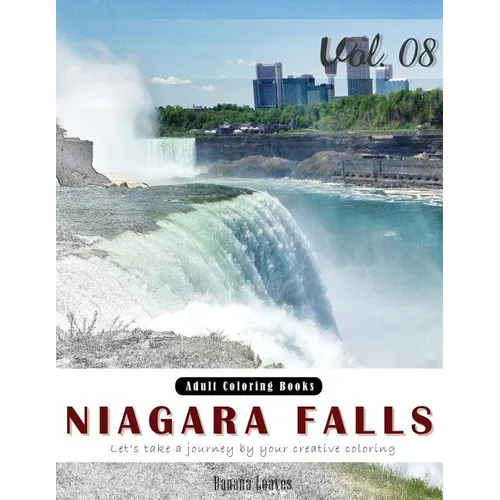 Niagara Falls: Landscapes Grey Scale Photo Adult Coloring Book, Mind Relaxation Stress Relief Coloring Book Vol8.: Series of coloring