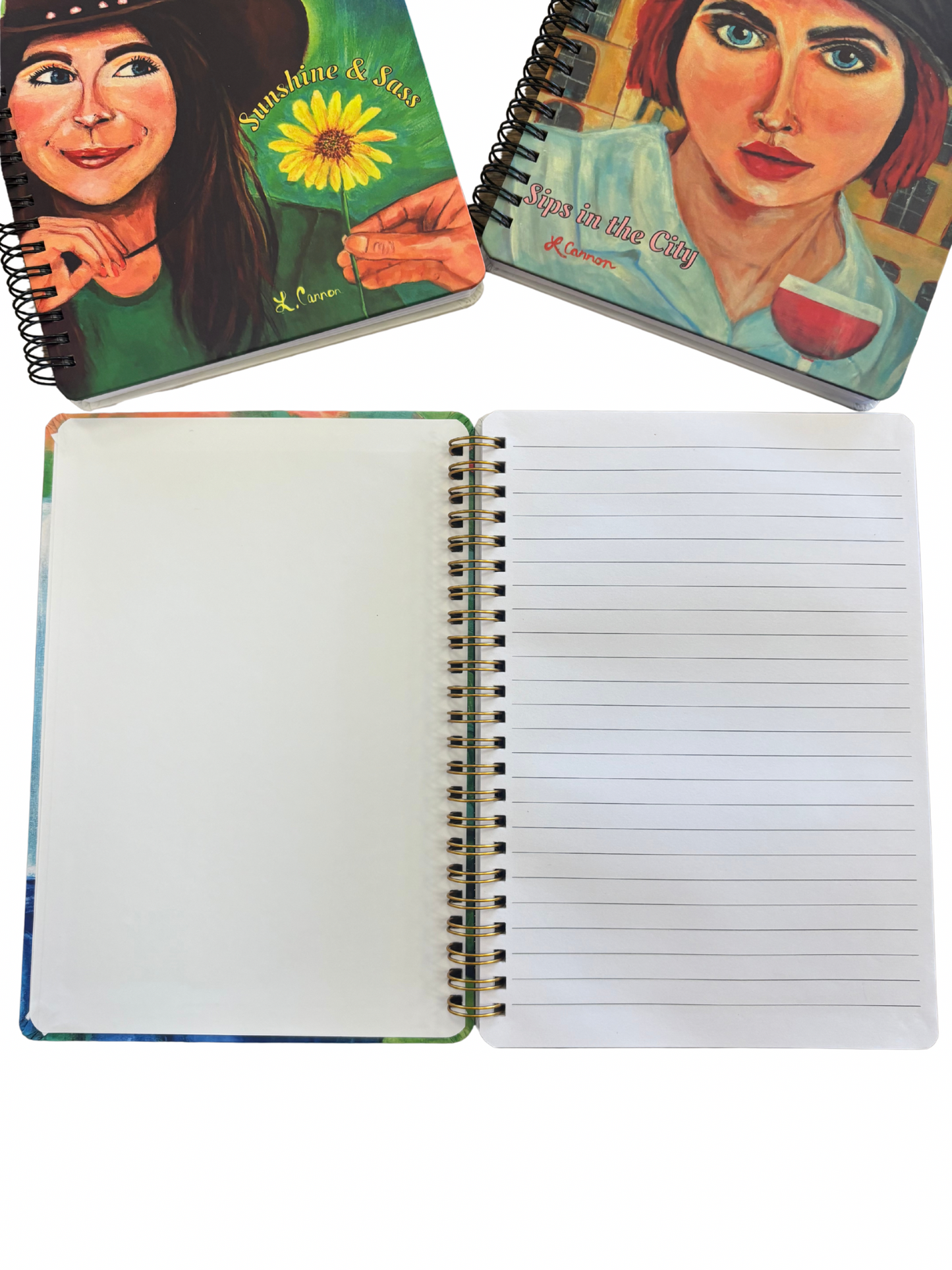 Sunshine & Sass Lined Hardcover Journal for Women - Colorful Notebook