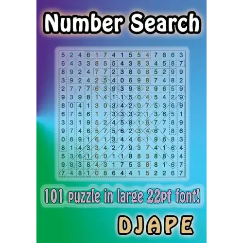 Number Search: 101 puzzle in large 22pt font!