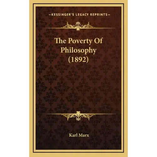 The Poverty of Philosophy (1892)