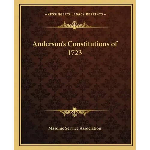 Anderson's Constitutions of 1723