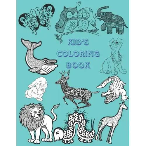 Kid's Coloring Book: JUMBO Nature Coloring Book for Kids. Exciting Photos of Animals and Plants with Colorable BUBBLE LETTERS