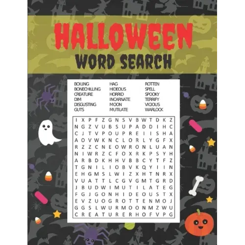 Halloween Word Search: Hard Level Unique Patterns for Adults & Teens Find Halloween Words 18 Words to Find per Puzzle
