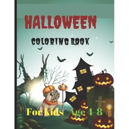 Halloween coloring book for kids: Age 4-8