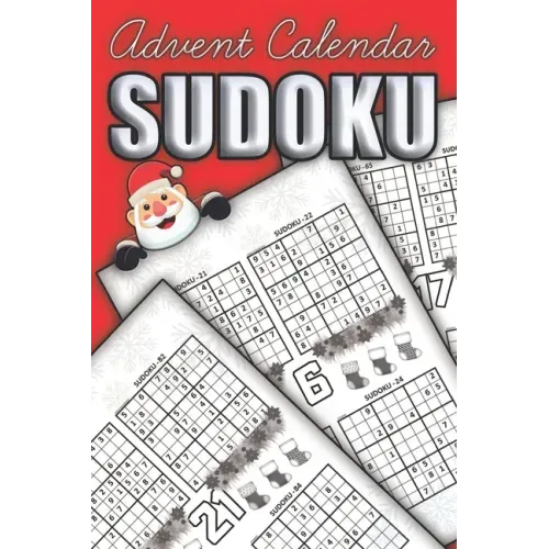 Sudoku Advent Calendar: 100 Sudoku Puzzles with Solutions A Christmas Book for Adults and Kids Awesome Gift for Sudoku Lovers