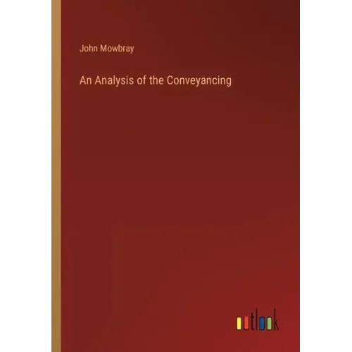 An Analysis of the Conveyancing