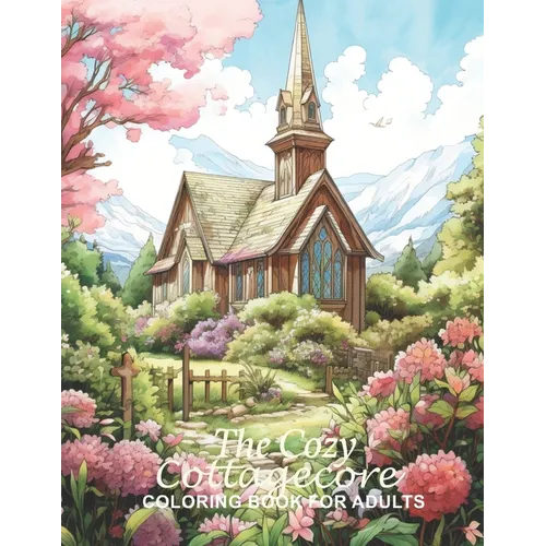 Cozy Cottagecore Coloring Book for Adults: Anti-Stress, Anxiety and Relaxation Coloring Book with Vintage Countryside Cottages, Wildflowers and more