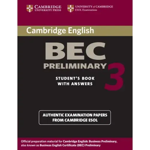Cambridge Bec Preliminary 3 Student's Book with Answers