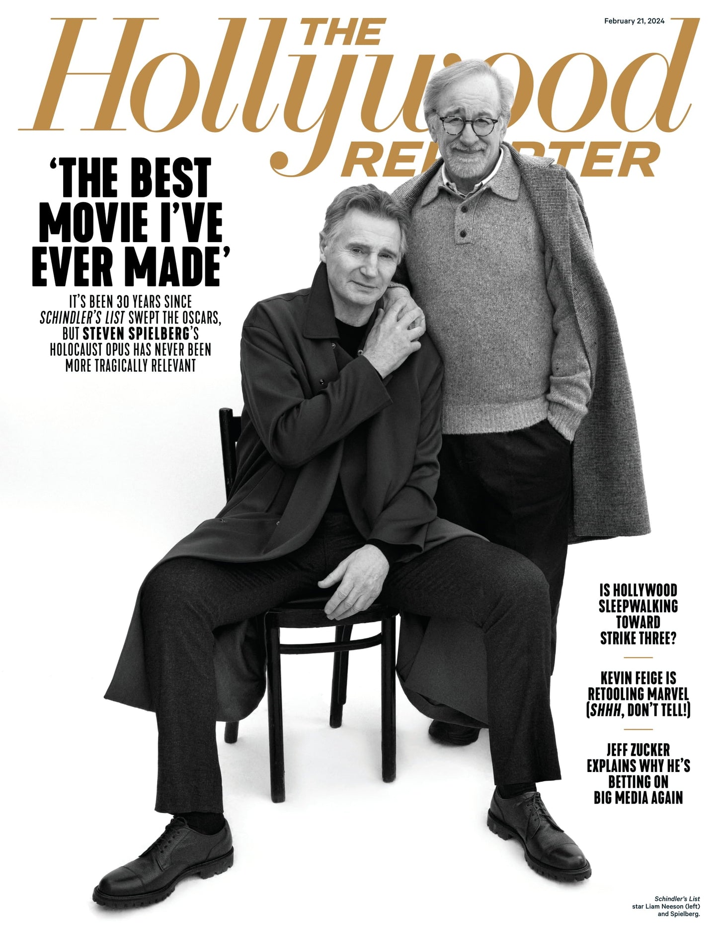 The Hollywood Reporter - 24.02.21 Edition: Steven Spielberg's 'Best Movie I've Ever Made' Schindler's List Starring Liam Neeson, Third Hollywood Strike Looming?, Kevin Feige Retooling Marvel & More!