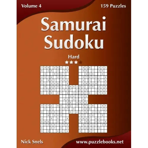 Samurai Sudoku - Hard - Volume 4 - 159 Puzzles