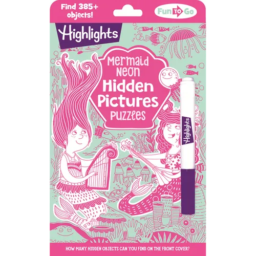 Mermaid Neon Hidden Pictures Puzzles